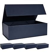 Amazon.com: LFBOX Black Gift Box with Magnetic Lids 13.8x8.3x4.4